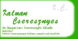 kalman cseresznyes business card